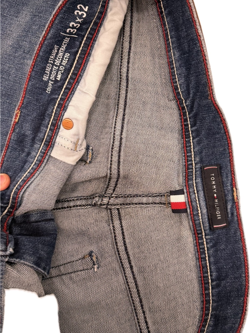 Tommy Hilfiger Men's Blue Relaxed Straight Jeans